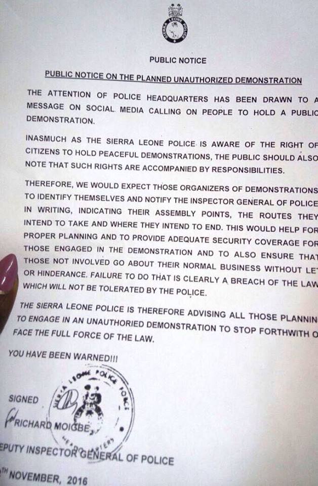 police-warns-against-illegal-demonstration-cocorioko